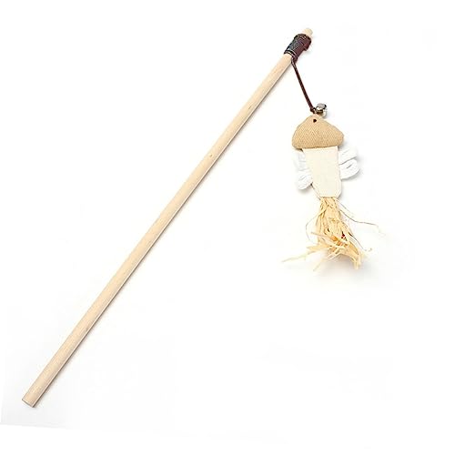 POPETPOP Katzenangel Mit Glockenfisch-Design Katzenspielzeug Aus Holz Für Interaktives Spielen POPETPOP Katzenangel Mit Glockenfisch-Design Katzenspielzeug Aus Holz Für Interaktives Spielen von POPETPOP