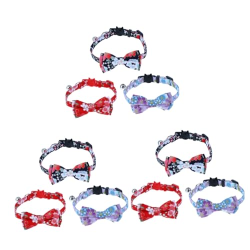 POPETPOP 3er-Set Dekoratives Katzenhalsband Mit Glöckchen Verstellbare Haustier-Halskette Blumenmuster Für Partys Und Fotos 3 Stück X 3 POPETPOP 3er-Set Dekoratives Katzenhalsband Mit Glöckchen Verstellbare Haustier-Halskette Blumenmuster Für Partys Und Fotos 3 Stück X 3 von POPETPOP