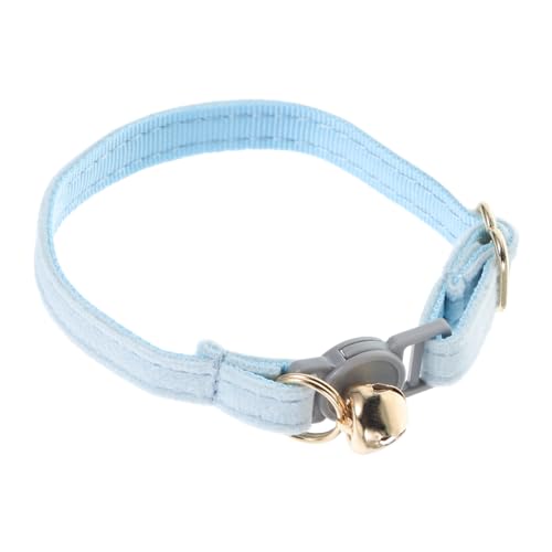 POPETPOP Katzenhalsband Halsband Mit Gravierter Metallschnalle Verstellbarer Namensschildkragen Abreißbarer Sicherheitskragen Katzenhalsbänder Mit Etikett Sky-Blue Stoff POPETPOP Katzenhalsband Halsband Mit Gravierter Metallschnalle Verstellbarer Namensschildkragen Abreißbarer Sicherheitskragen Katzenhalsbänder Mit Etikett Sky-Blue Stoff von POPETPOP