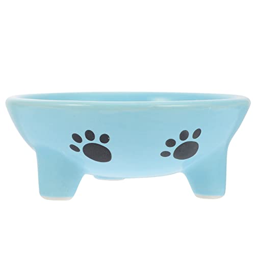POPETPOP Katzennapf Aus Keramik Kuchen Rosa Dekoration Brot Parfüm Mini Led-leuchtreklame Schaumstoffnapf Für Haustiere Gel Flauschiger Beschützer Extra Großer Blumentopf Haustier Hase Blue von POPETPOP