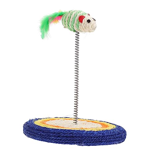 POPETPOP Kratzbretter Für Katzen Sisal Frühling Katzenspielzeug Katzenschleifspielzeug Katzenspielzeug Zufällige Farbe von POPETPOP