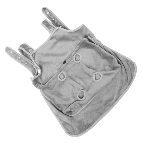 POPETPOP Katzenstreichelschürze Katzentasche Futterspender Käfig Weiche Katzentrage Kamerahalsband Für Katzen Tragetasche Für Katzen Träger Haustier Schlafsack Arktisches Vlies Light Grey von POPETPOP
