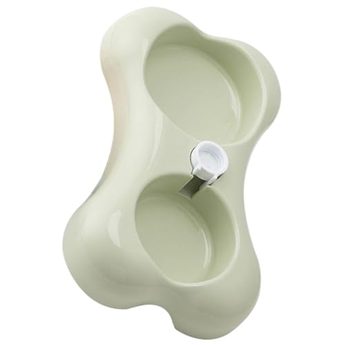 POPETPOP Pet Food Bowl Für Katzen Und Hunde Wasserspender Und Futterstation Mit Zwei Schalen rutschfest Aus Lebensmittelechtem Material Für Haustiere Aller Einfach Zu Reinigen Verwenden von POPETPOP