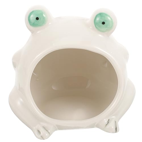 POPETPOP Haustier Hamster Hideout Keramik Kühlung Nest Frosch Design -dauerhafte Einfache Reinigung von POPETPOP