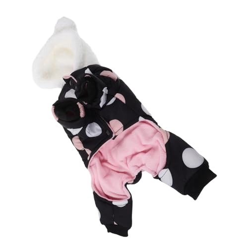 POPETPOP Kleidung Für Haustiere Mittelgroßer Wasserdichter Hunderegenmantel Coole Hundejacke Hundemäntel Hundejacken Für Kleine Hunde Westen Hundegeschirre Für Große Hunde Baumwolle Black von POPETPOP