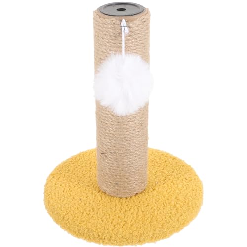 POPETPOP Klettergerüst für Katzen Möbelschutz für Katzenkratzer Katze kratzt Kratzmöbel für Katzen katzenmöbel Kratzbaum mit hängendem Ball vertikaler Kratzbaum Flanell Yellow POPETPOP Klettergerüst für Katzen Möbelschutz für Katzenkratzer Katze kratzt Kratzmöbel für Katzen katzenmöbel Kratzbaum mit hängendem Ball vertikaler Kratzbaum Flanell Yellow von POPETPOP