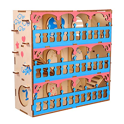POPETPOP Klettern Spielzeug Holz Labyrinth Tunnel Spielzeug Kleine Haustier Tiere Aktivität Sport Rennmäuse Labyrinth Zwerghamster Spielen Spielzeug Mäuse Lustige Haus Käfig Klettern Zubehör von POPETPOP