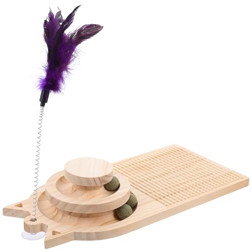 POPETPOP Kratzbaum Für Katzen Ballspielzeug Für Katzen Katzenspielzeug Mit Selbstrollendem Ball Katzenhalsband Katzenballbahn Katzenkratzer Spiele Spielzeugkatzen Interaktive Katze Hölzern POPETPOP Kratzbaum Für Katzen Ballspielzeug Für Katzen Katzenspielzeug Mit Selbstrollendem Ball Katzenhalsband Katzenballbahn Katzenkratzer Spiele Spielzeugkatzen Interaktive Katze Hölzern von POPETPOP