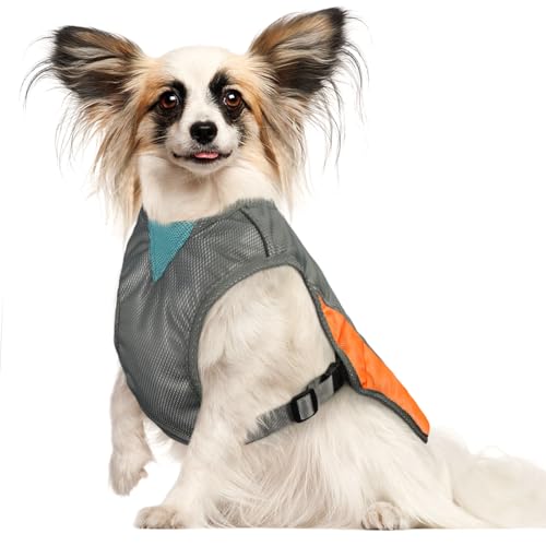 POPETPOP KühlWeste für Hunde - reflektierend Kühlgeschirr für kleine mittlere und große Hunde für Aktivitäten draußen, Wandern, Training von POPETPOP