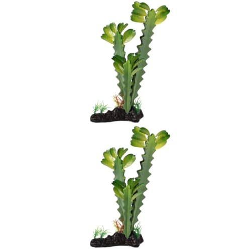 POPETPOP 2 Stücke Reptil Tank Decor Gefälschte Einsiedlerpflanze Für Terrarium Harz Kunststoff Simulation Aquarium Schildkröte Tank Ornament von POPETPOP
