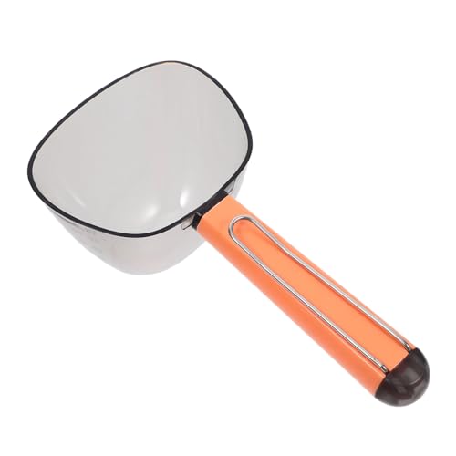 POPETPOP Löffel Für Tiernahrung Messen Klein Hund Scoop Essensschaufel Katzenspatel Haustier Futterschaufel Für Pferde Katzenschaufel Mit Clip Öffner Für Katzenfutter Abs Orange von POPETPOP