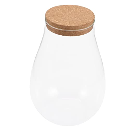 POPETPOP Moos-Öko-Flasche Terrarienglas Landschaft Terrarium klein Pflanze Terrarium Glas Mikrolandschaft zimmerpflanzen Tischterrarium kreative Landschaftsflasche hölzern von POPETPOP