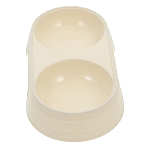 POPETPOP Pet Bowl Doppelschüssel Für Katzen Und Hunde Futter Und Wassernapf Für Haustiere Stilvolles Design Für Zuhause rutschfest Und Natürlich Für Gleichzeitige Fütterung von POPETPOP