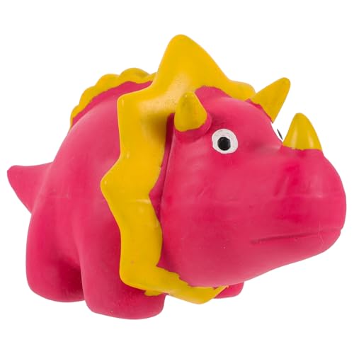 POPETPOP Hundespielzeug Aus Latex Mit Quietschfunktion Interaktives Kauspielzeug Für Welpen Und Hunde Verstärkt Das Spielvergnügen Und Hilft Zahnpflege Dinosaurier-Design von POPETPOP