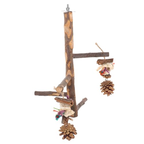 POPETPOP Papagei Käfig Barsch Stand Holz Papagei Klettern Stand Vogel Spielzeug Sittich Käfig Zubehör POPETPOP Papagei Käfig Barsch Stand Holz Papagei Klettern Stand Vogel Spielzeug Sittich Käfig Zubehör von POPETPOP
