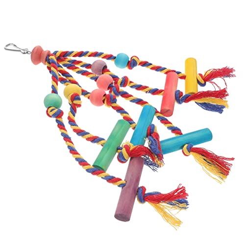 POPETPOP Hängendes Papageien-Spielzeug Aus Farbige Kauspielzeuge Für Vögel Zähnen Und Spielen Fördert Die Beschäftigung Und Langeweile Im Käfig von POPETPOP