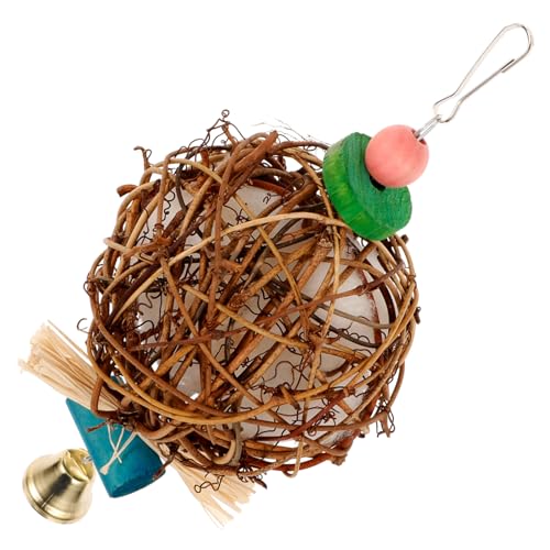 POPETPOP Verschleißfestes Papageienspielzeug Vogel-kauspielzeug Zum Aufhängen Rattan-vogelspielzeug Vogelspielzeug Vogelkäfigspielzeug Haustierspielzeug von POPETPOP