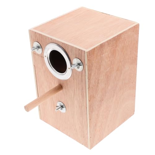 POPETPOP Einfache Reinigung Nistbox Für Parakeets Holz Brutkasten Für Kleine Vögel Außen Hängend Für Zucht Und Schutz von POPETPOP