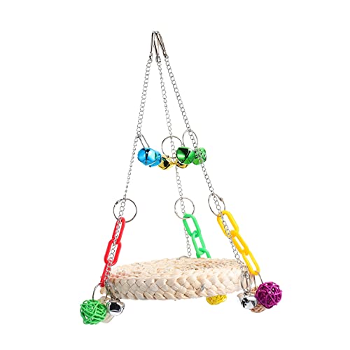 POPETPOP Papageien-schaukelspielzeug – Vogelhängematte Aus Strohgeflecht Kauspielzeug Mit Rattan Vogelkäfig-zubehör Für Vögel POPETPOP Papageien-schaukelspielzeug – Vogelhängematte Aus Strohgeflecht Kauspielzeug Mit Rattan Vogelkäfig-zubehör Für Vögel von POPETPOP