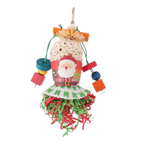 POPETPOP Haustier-Vogel-schredderspielzeug Vogelkäfig-hängespielzeug Weihnachtsthema Papageienspielzeug Holzblock Zufällige Farbe Lustiges Vogelspielzeug POPETPOP Haustier-Vogel-schredderspielzeug Vogelkäfig-hängespielzeug Weihnachtsthema Papageienspielzeug Holzblock Zufällige Farbe Lustiges Vogelspielzeug von POPETPOP