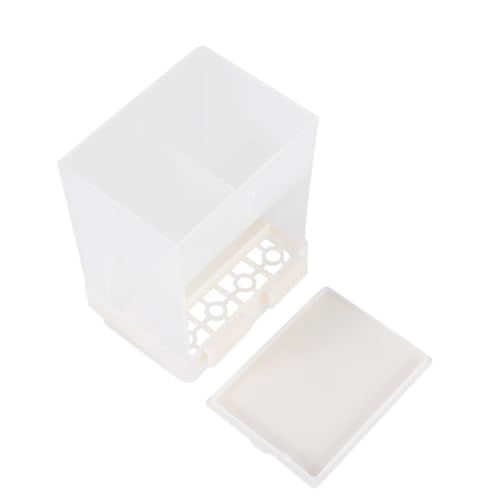 POPETPOP Parrot Automatic Pet Feeder Mit Wasserschutz Futter Und Trinkschale Für Kleine Vögel Einbau Für Käfige Langlebiges Kunststoffmaterial Beige von POPETPOP