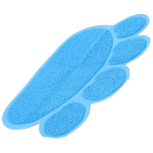 POPETPOP Paw-Shaped Litter Box Mat rutschfeste Katzenstreumatte Leckschutz Für Katzentoiletten Blau Für Saubere Böden Und Zufriedene Haustiere von POPETPOP