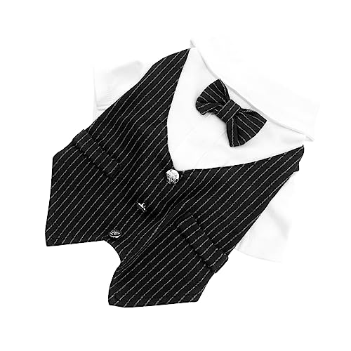 POPETPOP Pet-Anzug-Kostüm Hunde-Outfit Party Hundekostüm Hundeanzug Stoff UPS Hundekleidung Hundebekleidung Hund Kleid Tuch Kleidung für Haustieranzüge Kleid für Haustieranzüge Black von POPETPOP