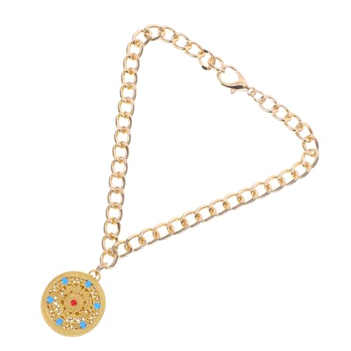 POPETPOP Pet Metall Lock -anhänger Haustier Halskette Hundehalsbänder Aus Metall Chinesischer Schmuck Chinesische Haustierkette Welpen-Krawatten Hundehalsband Pendellanz Golden von POPETPOP