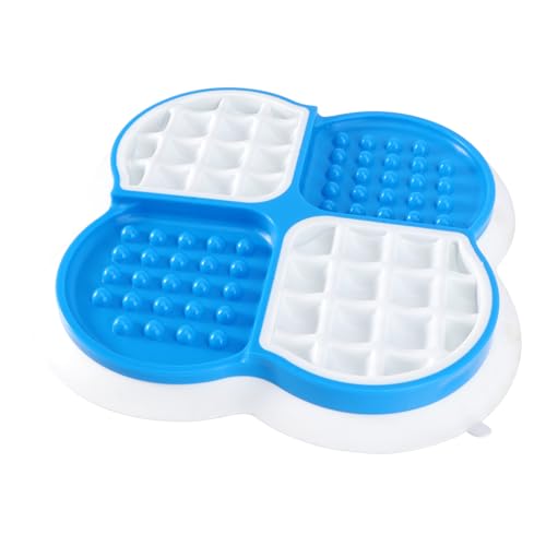 POPETPOP Pet Slow Food Bowl Hundenapf Hunde Welpenfutter Pet Slow Eating Bowl Anti Choke Pet Bowl Tiernapf Für Hunde Blau Silica Gel von POPETPOP