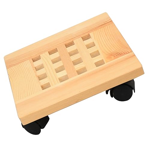 POPETPOP Pflanzenroller Mit Rädern Movable Tray Für Blumentöpfe Quadratisch Für Drinnen Und Draußen Einfacher Transport Ohne Kratzer Und Robust von POPETPOP