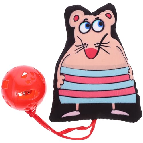 POPETPOP Interaktives Katzenspielzeug Mit Geräusch Plüschmaus Mit Glöckchen Für Katzen Lustiges Trainingsspielzeug Für Aktive Katzen Für Drinnen Bewegung von POPETPOP