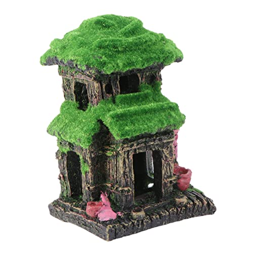 POPETPOP Aquarium-Dekoration Für Aquarium Kunstharz Handwerk Ornamente Moospavillon Im Antiken Stil Elegantes Aquarium- POPETPOP Aquarium-Dekoration Für Aquarium Kunstharz Handwerk Ornamente Moospavillon Im Antiken Stil Elegantes Aquarium- von POPETPOP