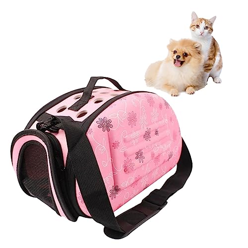 POPETPOP Pet Carrier Tragetasche Faltbare Eva Hundetasche Für Kleine Haustiere Stylische Tragbare Transportlösung Für Hundespaziergänge Und Outdoor-aktivitäten Atmungsaktives Design von POPETPOP