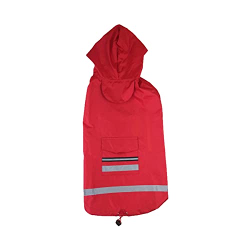 POPETPOP Medium Large Haustier Hund Regenmantel Reflektierende Outdoor Hund Kleidung Rot 3XL POPETPOP Medium Large Haustier Hund Regenmantel Reflektierende Outdoor Hund Kleidung Rot 3XL von POPETPOP