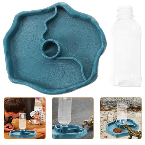 POPETPOP Reptilien-futternapf Automatischer Wasserspender Schildkröten-futternapf Eidechsen-wassernapf Stabile Kunststoffschale von POPETPOP