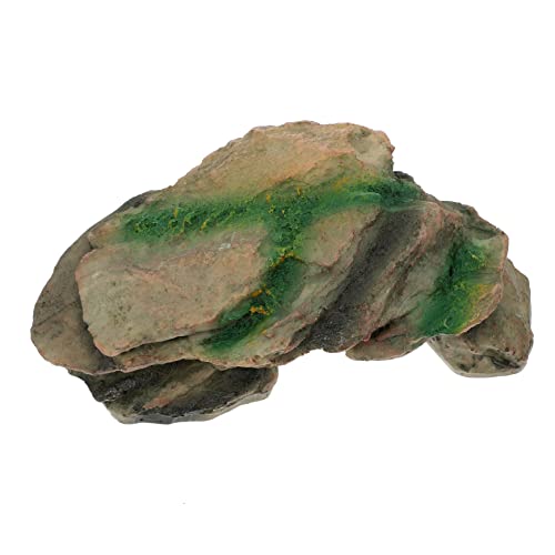 POPETPOP Schildkröten Klettern Plattform Aus Kunstharz Für Reptilien Realistischer Lebensraum Kletterhöhle Als Brutstätte Und Versteck Für Haustiere Stabiler Aquarium-Ornament von POPETPOP