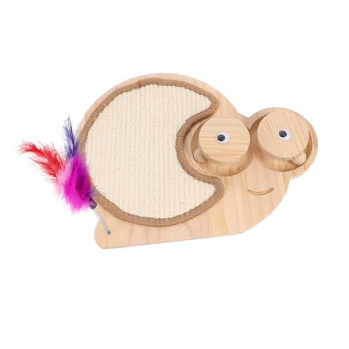 POPETPOP Schnecken-sisal-katzenkratzbrett Interaktiver Drehteller Holzschärfer Für Kätzchen Katzen Kratzer Nicht Für Wohnmöbel von POPETPOP