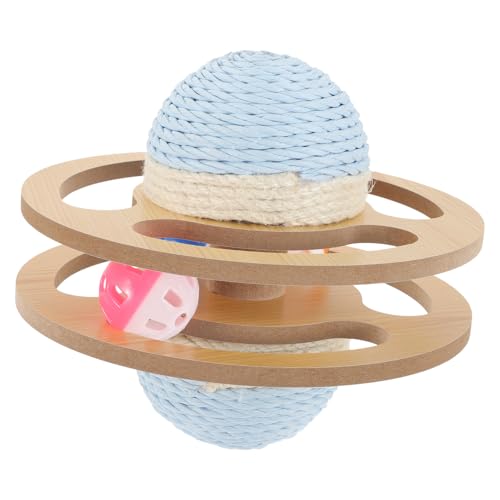 POPETPOP Sisal-Plattenspieler- lustiges Kratzbrett Interaktives Katzenspielzeug Interactive cat Toy katzenkratzmatte Katzenspielzeug drinnen Katzenkratzspielzeug hölzern von POPETPOP