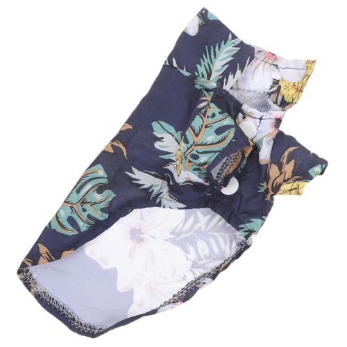 POPETPOP Haustier-Outfit Hundekleidung Blumenmuster Bequemes Material Leicht Zu Tragen für Den Täglichen Gebrauch Schwarz Größe L von POPETPOP