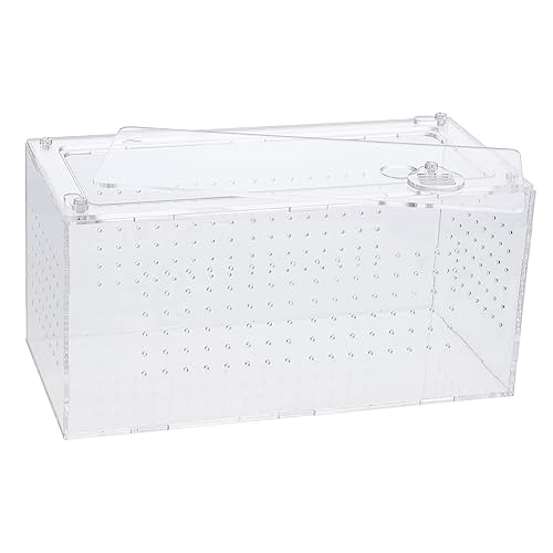 POPETPOP Terrarium für Reptilien Bahnhof Stall Kaninchen Haustier Wasser Easy putz Reptilien zubehör terraristik belüfteter Schlangenkäfig professioneller Cricket-Keeper Acryl Transparent POPETPOP Terrarium für Reptilien Bahnhof Stall Kaninchen Haustier Wasser Easy putz Reptilien zubehör terraristik belüfteter Schlangenkäfig professioneller Cricket-Keeper Acryl Transparent von POPETPOP