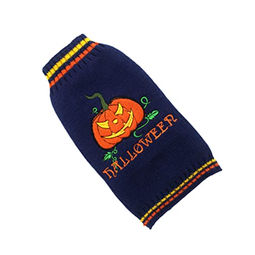 POPETPOP Hund Kürbis Mantel Hund Kürbis Tuch Warme Mäntel Für Frauen Winter Hund Halloween-Outfit Halloween-haustierkostüm Halloween-haustierdekoration Strickkleidung Haustieranzug von POPETPOP