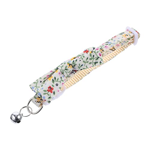 POPETPOP Katzenhalsband Mit Glöckchen Und Fliege Verstellbares Haustierhalsband Aus Polyester-Baumwoll-Nylon Dekoratives Katzenhalsband Für Party POPETPOP Katzenhalsband Mit Glöckchen Und Fliege Verstellbares Haustierhalsband Aus Polyester-Baumwoll-Nylon Dekoratives Katzenhalsband Für Party von POPETPOP