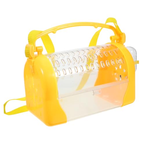 POPETPOP Transparenter Hamsterträger Mit Wasserflasche Und Futternapf Leichter Tragbarer Hamsterkäfig Für Unterwegs Für Reisen Und Ausflüge Kunststoffdesign von POPETPOP