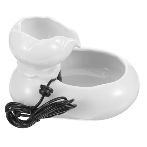POPETPOP Trinkbrunnen für Katzen pet Water Bowl katzenwasserbrunen Automatischer Wasserspender für Hunde Automatischer Wassernapf für Hunde Haustier automatische Tränke Wasserfontänen Weiß von POPETPOP