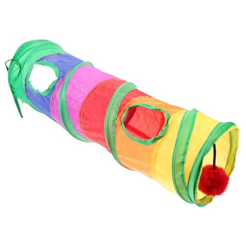 POPETPOP Polyester Katzentunnel Kätzchenzelt Katzenröhre Haustier Laufstall Platzsparendes Design Für Katzen POPETPOP Polyester Katzentunnel Kätzchenzelt Katzenröhre Haustier Laufstall Platzsparendes Design Für Katzen von POPETPOP