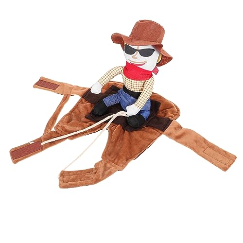 POPETPOP Verwandlungskostüm Für Haustiere Halloween Hund Hundemäntel Hund Bademantel Cowboy-Reiter-kostüm Für Hunde Lustige Hundekostüme Hundezubehör Cowboy-kostüm Für Hunde Polyester von POPETPOP