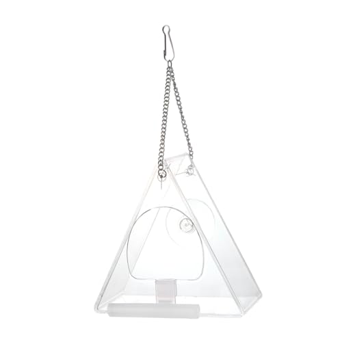 POPETPOP Vogelhäuschen aus Acryl Futternapf für Vögel Schüssel Vogel Fütterer hängender Fressnapf vogelfutterspender vogelfutterhäuschen Vogelfütterer Futterkäfig für Vögel Transparent von POPETPOP