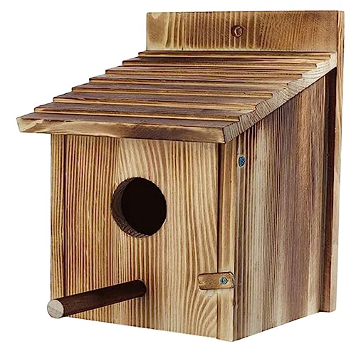 POPETPOP Vogelnistkasten Aus Holz Vogelhaus Für Draußen Papageiennest Vogelbrutnest Gartenvogelhaus POPETPOP Vogelnistkasten Aus Holz Vogelhaus Für Draußen Papageiennest Vogelbrutnest Gartenvogelhaus von POPETPOP