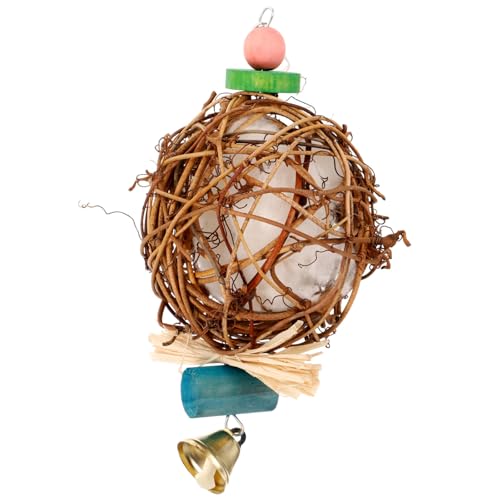POPETPOP Papagei Spielzeug Aus Rattan Kauspielzeug Für Vögel Hängend Verschleißfest Für Wellensittiche Und Andere Kleine Vögel Sorgt Für Stundenlangen Spielspaß Und Zahnpflege POPETPOP Papagei Spielzeug Aus Rattan Kauspielzeug Für Vögel Hängend Verschleißfest Für Wellensittiche Und Andere Kleine Vögel Sorgt Für Stundenlangen Spielspaß Und Zahnpflege von POPETPOP