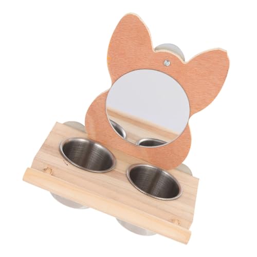 POPETPOP Vogelnapf Mit Spiegel Design Futter Und Wasserspender Für Papageienkäfige Multifunktional Installieren Für Heimtierhalter von POPETPOP